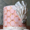 Pink and white cake