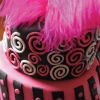 Pink, black and white cake