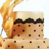 White and peach cake