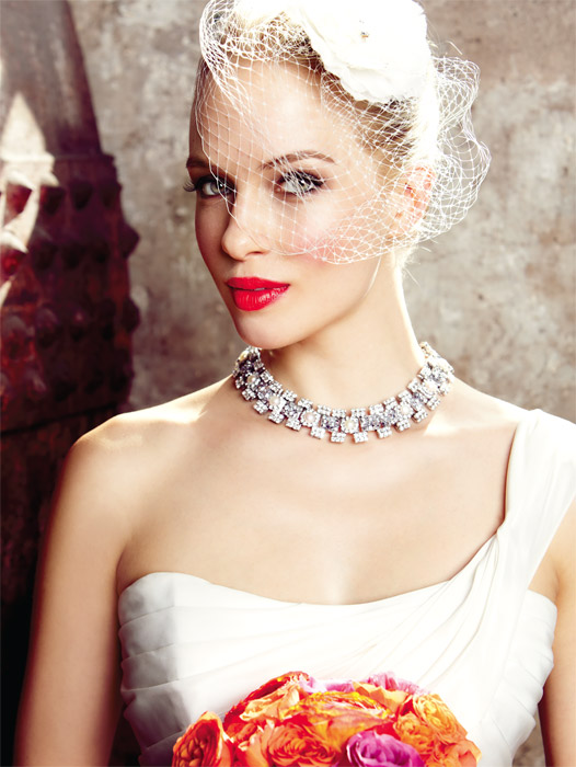 wedding dresses with pops of color