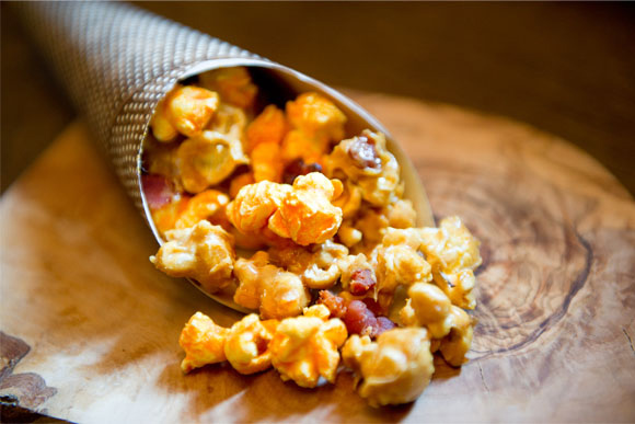 maple-bacon caramel crisp with aged cheddar corn & candied bacon crumble maple-bacon caramel crisp with aged cheddar corn & candied bacon crumble