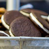 Oh! R-E-O cookies & peanut butter milk chocolate sandwiches & spiced apple cheese fritters