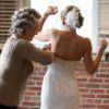 Bride getting ready