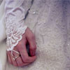 White lace fingerless gloves