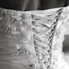 White beaded sequin wedding dress