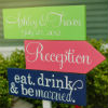 Bright reception sign.