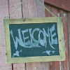 Chalkboard “Welcome” sign