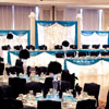 Blue and black décor