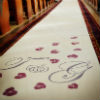 personalized carpet during ceremony