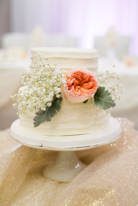 2 Tier Rustic White Cake With Fresh Flowers 2 Tier Rustic White Cake With Fresh Flowers