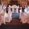 Pink & white décor for cherry blossom theme wedding