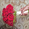 Vibrant red rose bouquet