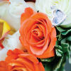 Orange and white rose bouquet