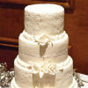 White wedding cake