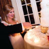 cutting the cake