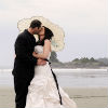 kissing on the beach